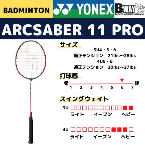 YONEX アークセイバー11プロ（ARCSAVER11-PRO）ARC11-Pフレームのみ
