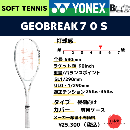 YONEX ジオブレイク70S (GEOBREAK 70S)/マットホワイト(801 YONEX ジオブレイク70S (GEOBREAK 70S)/マットホワイト(801