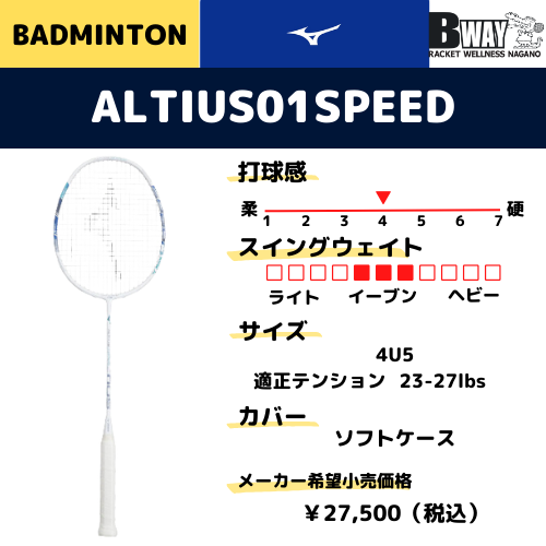 MIZUNO アルティウス01スピード（ALTIUS 01SPEED）73JTB20226（フレームのみ） – BWAY長野WEB SHOP