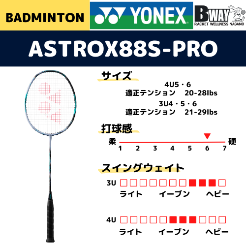 アストロクス 88s pro 4U5 YONEX アストロクス88Sプロ アストロクス 88s pro 4U5 YONEX アストロクス88Sプロ