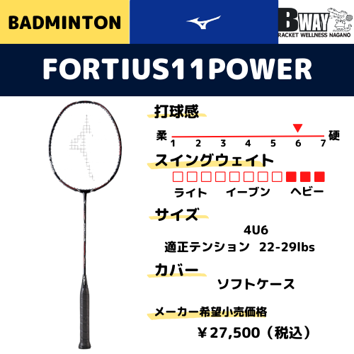Mizuno フォルティウス11パワー 4U6 ※ソフトケース付 ミズノ