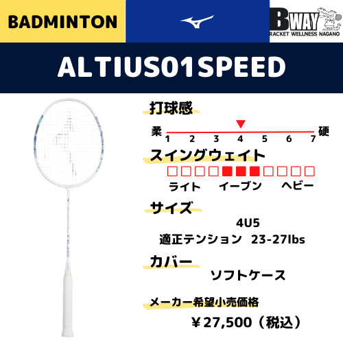 MIZUNO アルティウス01スピード（ALTIUS 01SPEED）73JTB20226